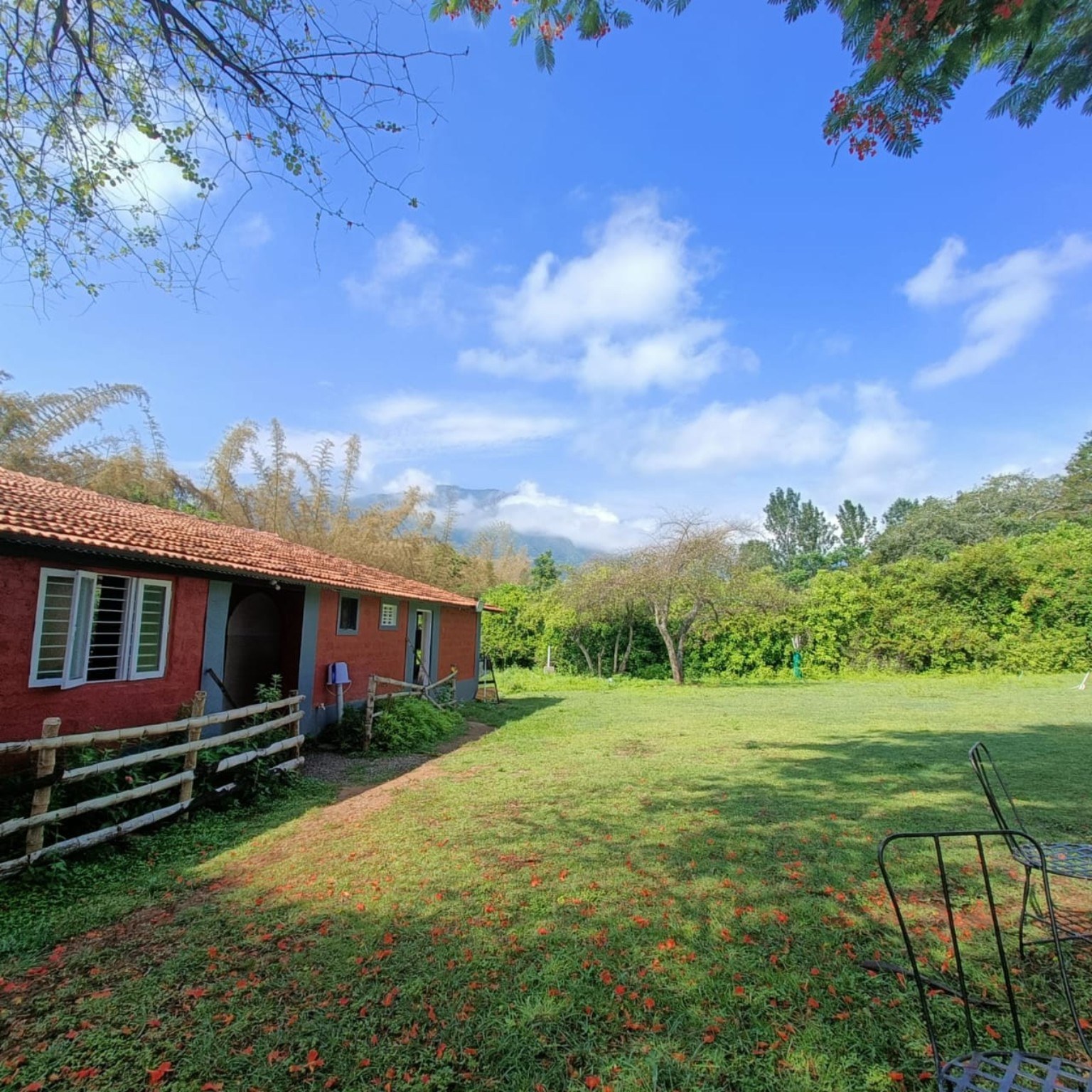 Runnel View red cottage and garden